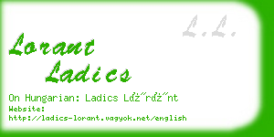 lorant ladics business card